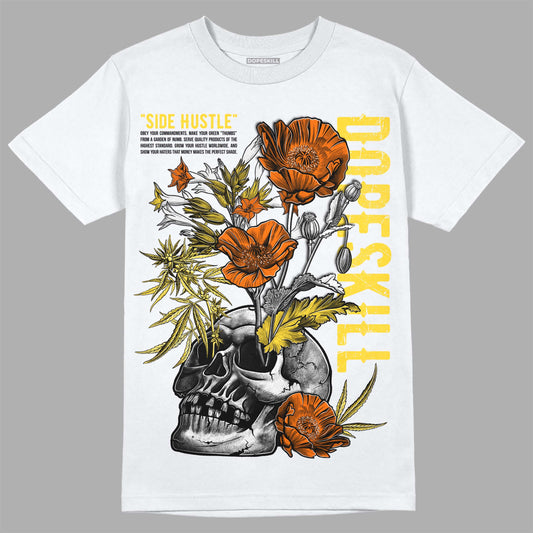 Jordan 4 Thunder DopeSkill T-Shirt Side Hustle Graphic Streetwear - White 