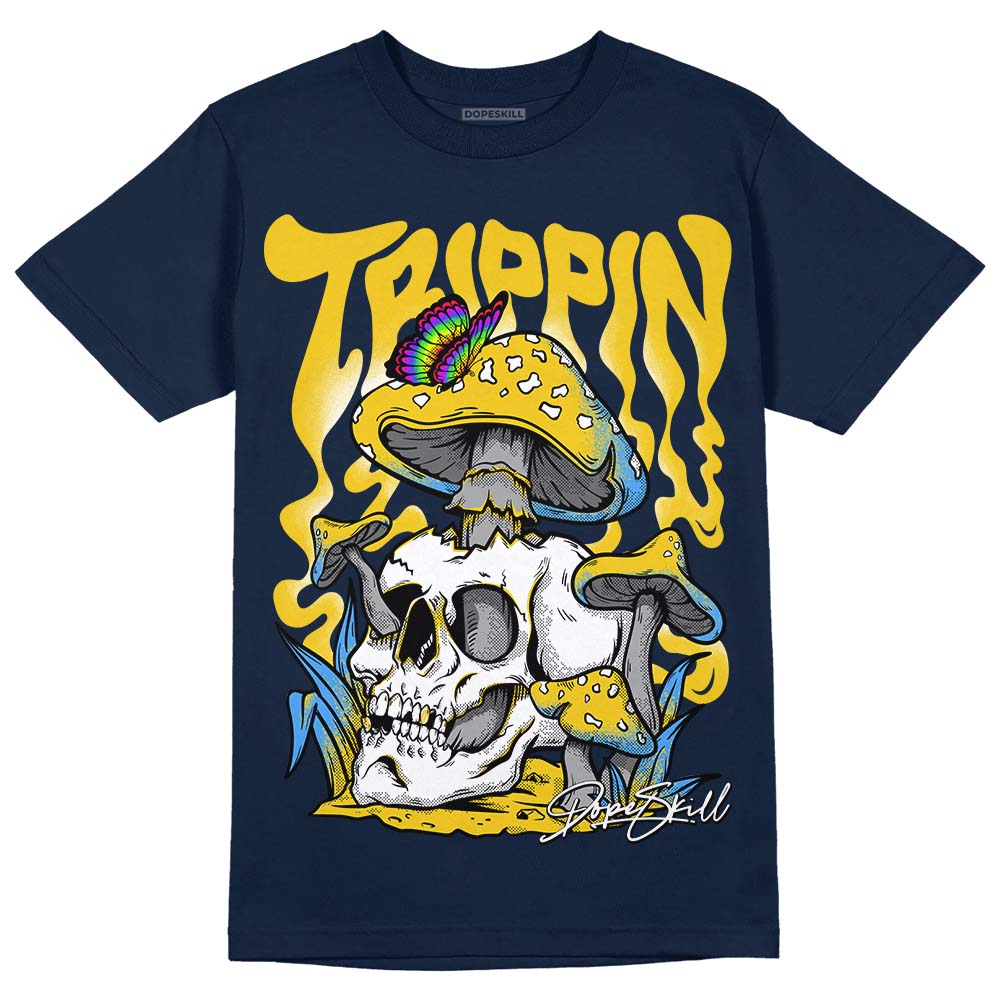 Dunk Low Vintage “Michigan” DopeSkill Midnight Navy T-Shirt Trippin Graphic Streetwear