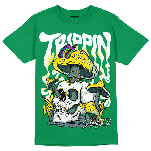 Jordan 5 “Lucky Green” DopeSkill Green T-shirt Trippin Graphic Streetwear