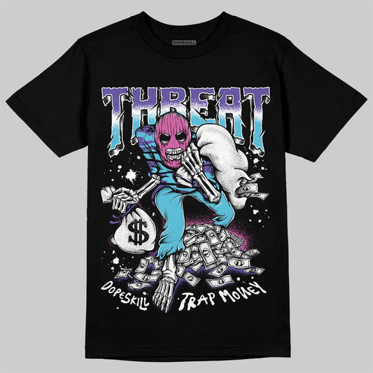 Jordan 8 Retro 'Aqua' 2025 DopeSkill T-Shirt Threat Graphic Streetwear - Black