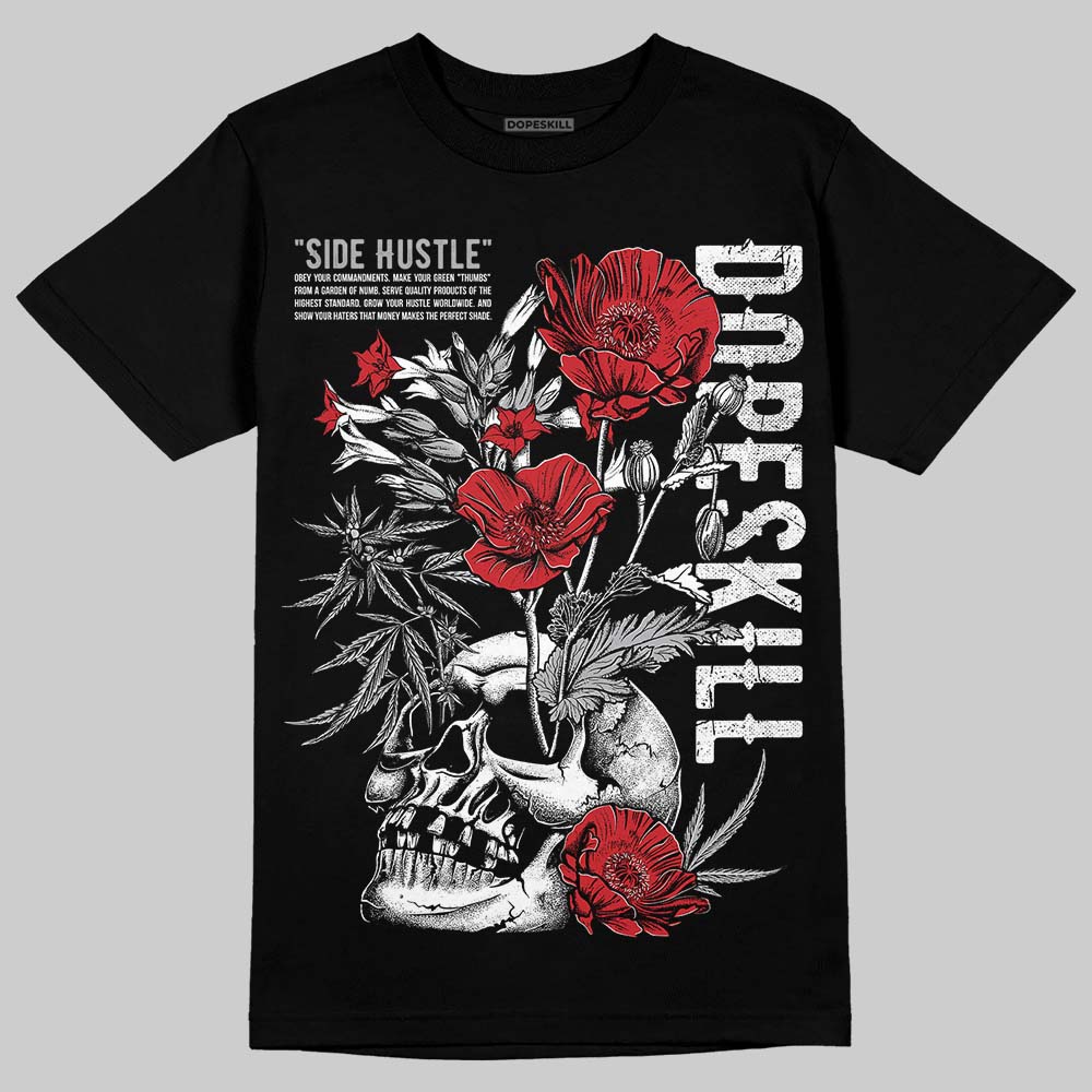 Jordan 4 OG “White Cement” DopeSkill T-Shirt Side Hustle Graphic Streetwear - Black