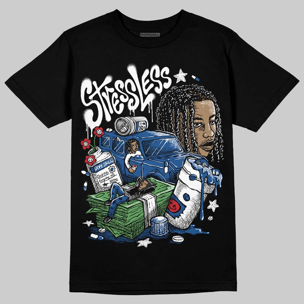 Jordan 1 Low OG “Storm Blue” DopeSkill T-Shirt Stressless Graphic Streetwear - Black
