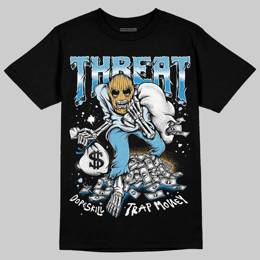 Jordan 4 Denim “Worn Blue” DopeSkill T-Shirt Threat Graphic Streetwear - Black