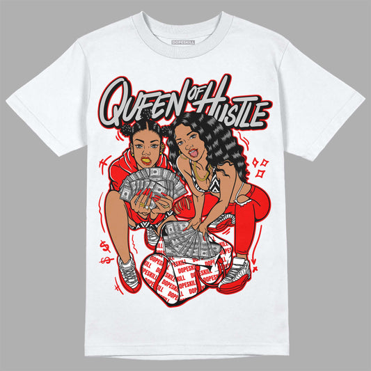 Jordan 12 “Cherry” DopeSkill T-Shirt Queen Of Hustle Graphic Streetwear - White