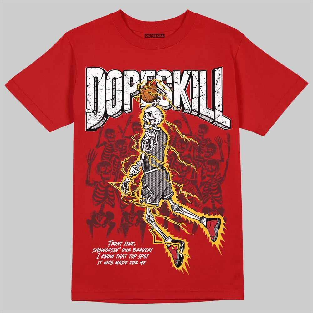 Jordan 14 Retro Ferrari (2025) DopeSkill T-Shirt Thunder Dunk Graphic Streetwear - Red