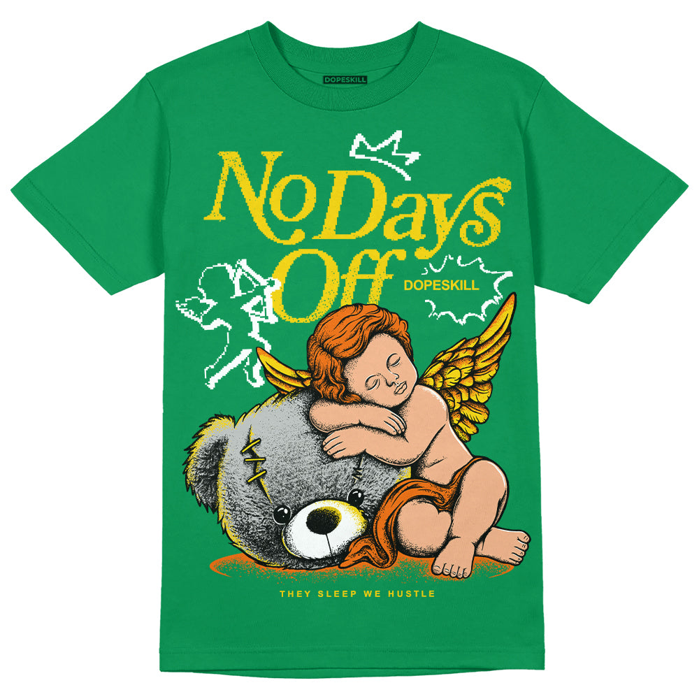 Green Sneakers DopeSkill Green T-shirt New No Days Off Graphic Streetwear