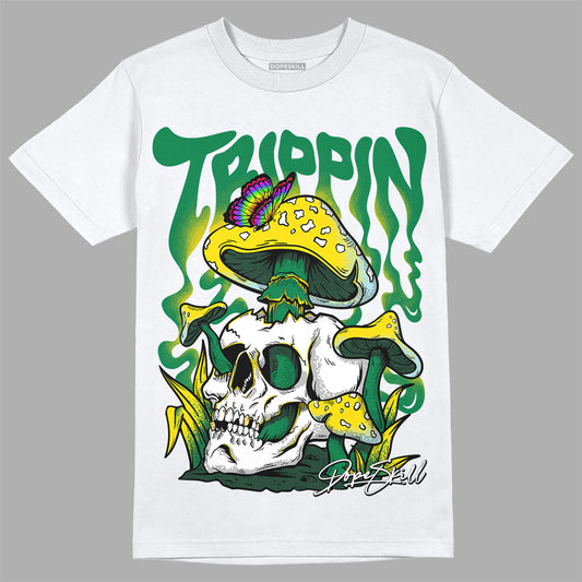 Jordan 5 “Lucky Green” DopeSkill T-Shirt Trippin Graphic Streetwear - White