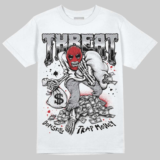 Jordan 4 OG “White Cement” DopeSkill T-Shirt Threat Graphic Streetwear - White