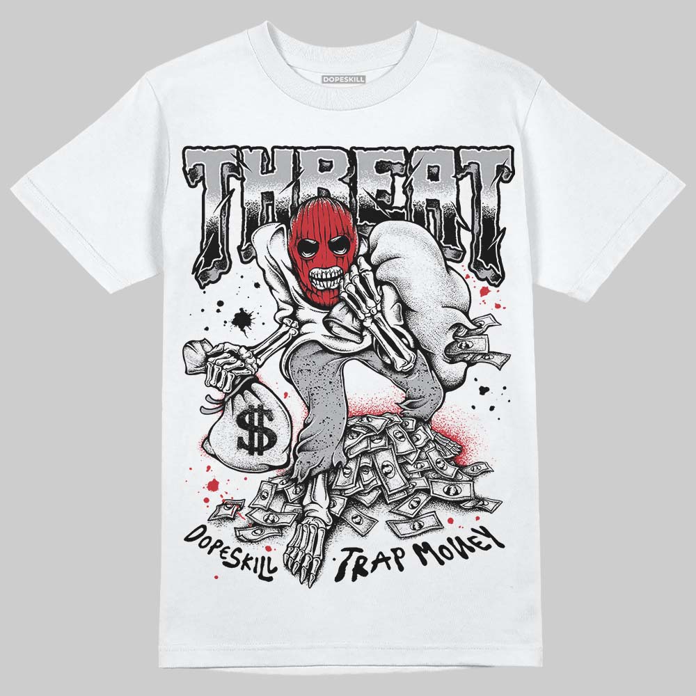 Jordan 4 OG “White Cement” DopeSkill T-Shirt Threat Graphic Streetwear - White