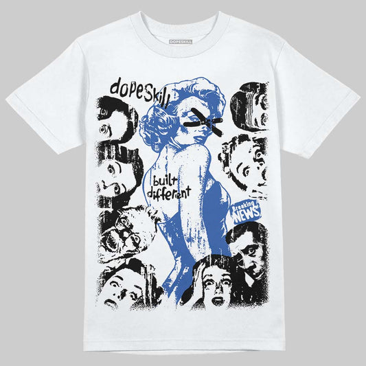 Jordan 1 Low Travis Scott x Fragment DopeSkill T-Shirt Built Different Graphic Streetwear - Whjite