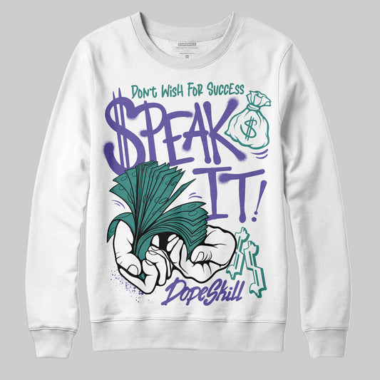 Jordan 5 OG “Grape” DopeSkill Sweatshirt Speak It Graphic Streetwear - White