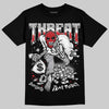 Jordan 4 OG “White Cement” DopeSkill T-Shirt Threat Graphic Streetwear - Black