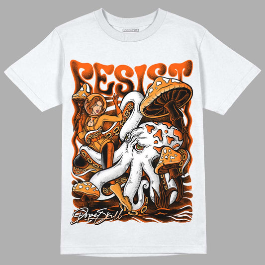 Jordan 12 Retro Brilliant Orange DopeSkill T-Shirt Resist Graphic Streetwear - White