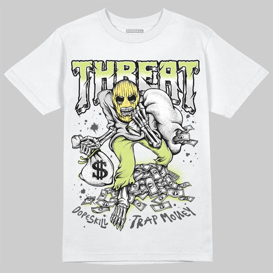 Jordan 4 GS “Light Lemon Twist” DopeSkill T-Shirt Threat Graphic Streetwear - White
