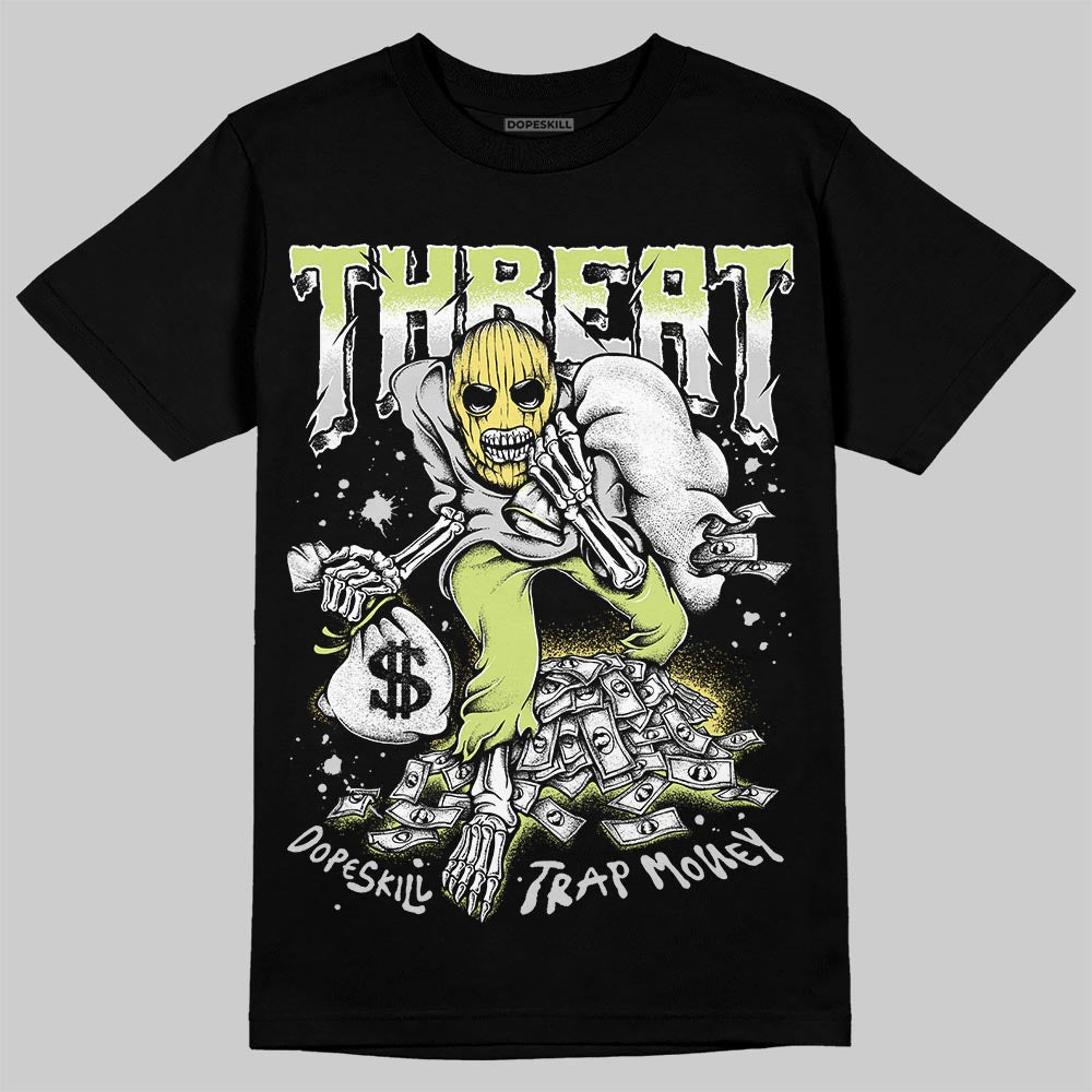 Jordan 4 GS “Light Lemon Twist” DopeSkill T-Shirt Threat Graphic Streetwear - black