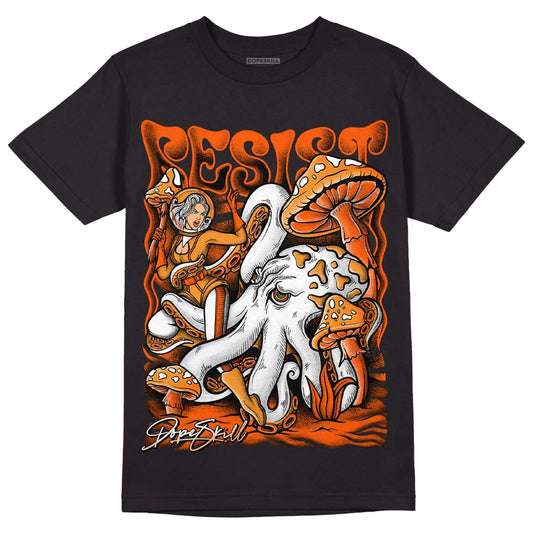 Jordan 12 Retro Brilliant Orange DopeSkill T-Shirt Resist Graphic Streetwear - Black