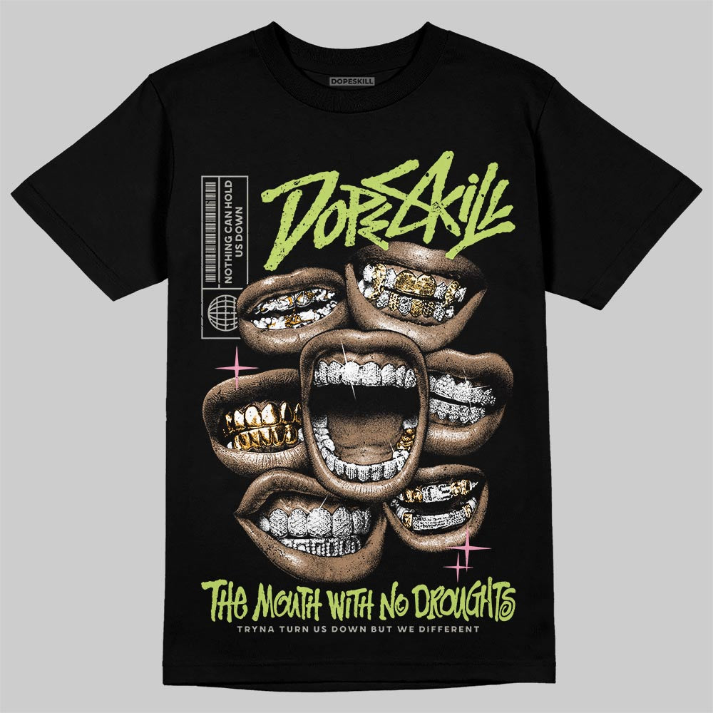 Chase B x Travis Scott x Jordan Jumpman Jack DopeSkill T-Shirt The Mouth With No Droughts Graphic Streetwear - Black