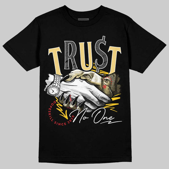 Quai 54 x Air Jordan 1 Retro Low OG Tour Yellow Black DopeSkill T-Shirt Trust No One Graphic Streetwear - black
