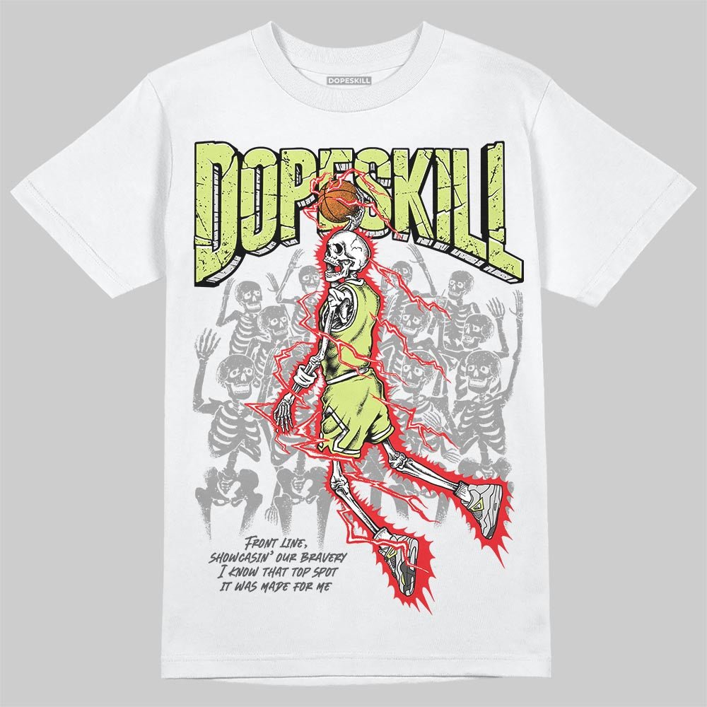 Jordan 4 GS “Light Lemon Twist” DopeSkill T-Shirt Thunder Dunk Graphic Streetwear - White