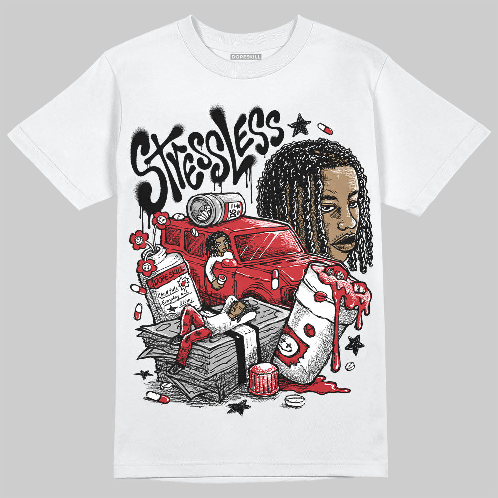 Jordan 11 Retro Low Bred (2025) DopeSkill T-Shirt Stressless Graphic Streetwear - White