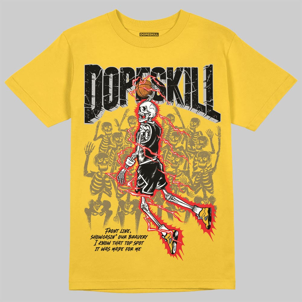 Jordan 5 'Tokyo' DopeSkill T-Shirt Thunder Dunk Graphic Streetwear - Gold