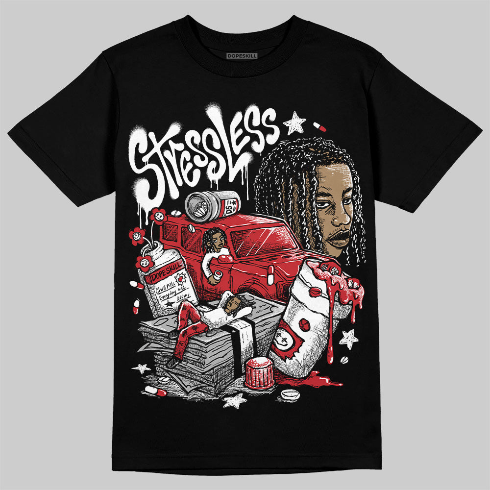 Jordan 11 Retro Low Bred (2025) DopeSkill T-Shirt Stressless Graphic Streetwear - Black