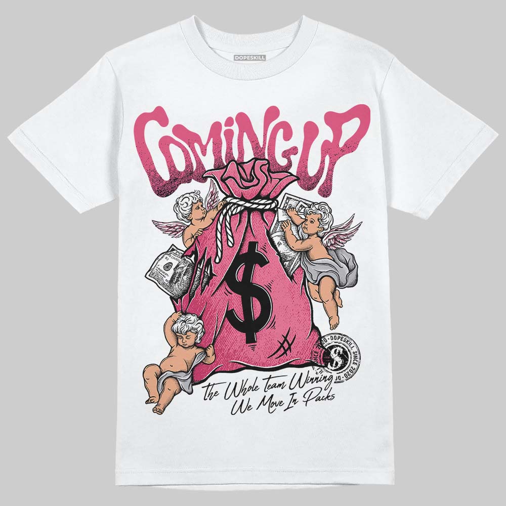 Balenciaga Runner White Fluo Pink DopeSkill T-Shirt Money Bag Coming Up Graphic Streetwear - White