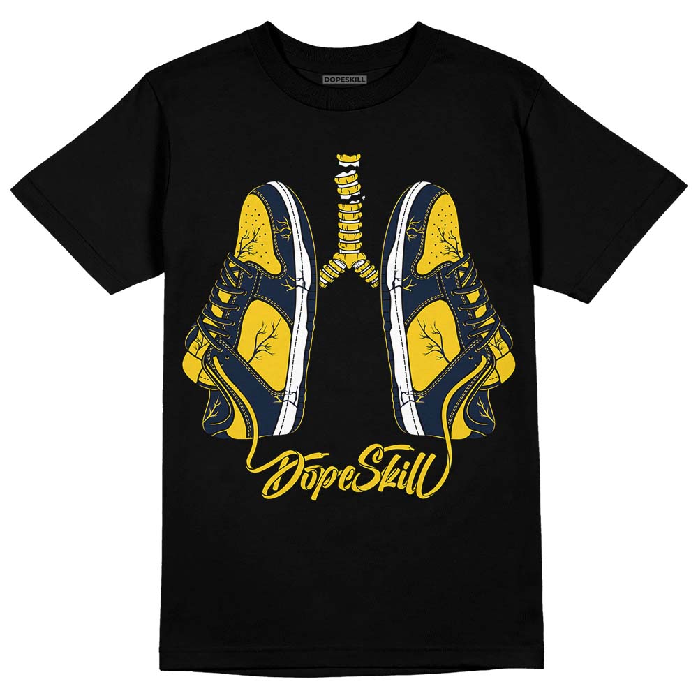 Dunk Low Vintage “Michigan” DopeSkill T-Shirt Breathe Graphic Streetwear - Black