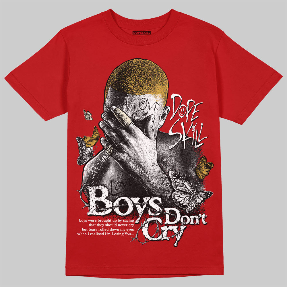 Jordan 1 Retro High OG Black Toe Reimagined DopeSkill T-Shirt Boys Don't Cry Graphic Streetwear - red