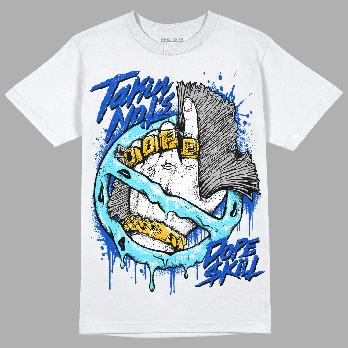 Dunk Low Argon DopeSkill T-Shirt Takin No L's Graphic Streetwear - White