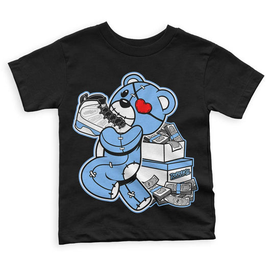Jordan 9 Powder Blue DopeSkill Toddler Kids T-shirt Bear Steals Sneaker Graphic Streetwear - Black