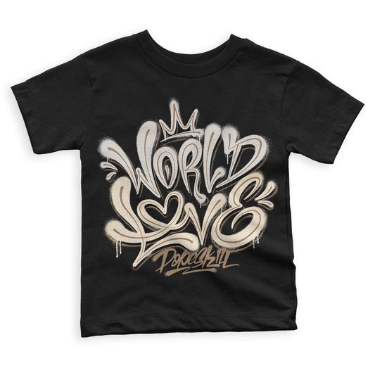 Jordan 5 SE “Sail” DopeSkill Toddler Kids T-shirt World Love Graphic Streetwear - Black