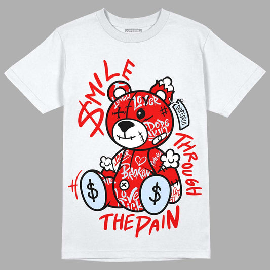 Jordan 11 Retro Cherry' DopeSkill T-Shirt Smile Through The Pain Graphic Streetwear - White 