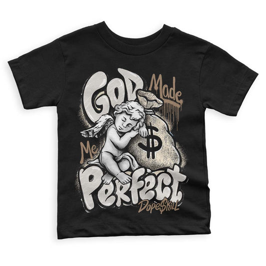 Jordan 5 SE “Sail” DopeSkill Toddler Kids T-shirt God Made Me Perfect Graphic Streetwear - Black