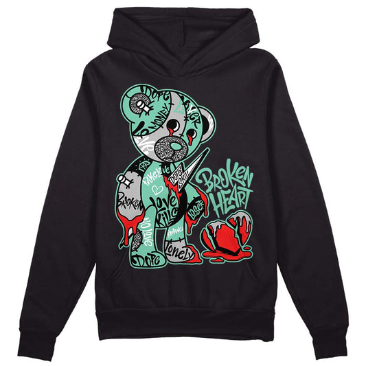 Jordan 3 "Green Glow" DopeSkill Hoodie Sweatshirt Broken Heart Graphic Streetwear - Black 