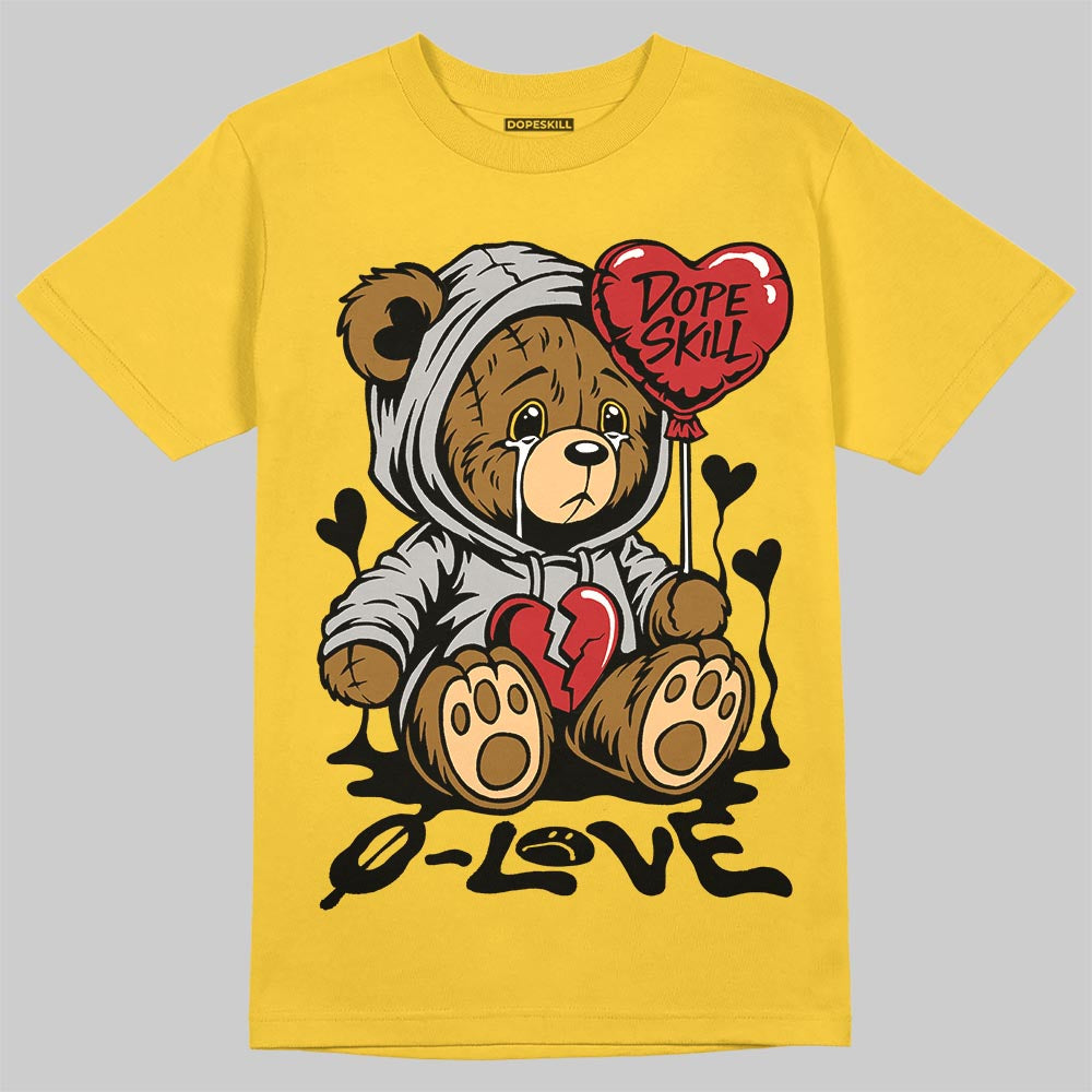 Jordan 5 'Tokyo' DopeSkill T-Shirt Broken Bear Graphic Streetwear - Gold