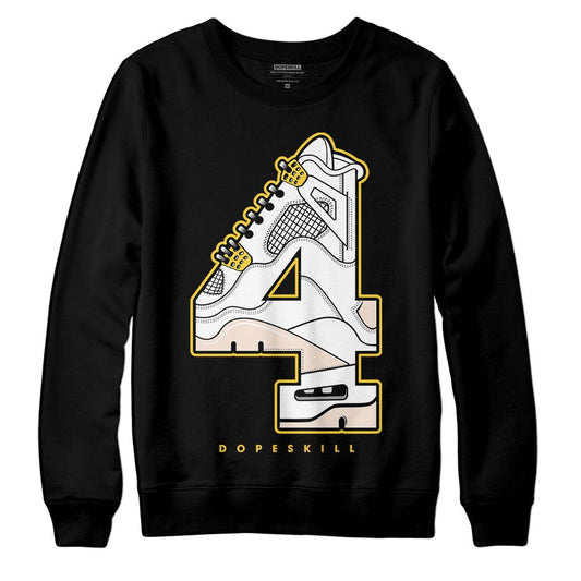 Jordan 4 "Sail" DopeSkill Sweatshirt No.4 Graphic Streetwear - Black 