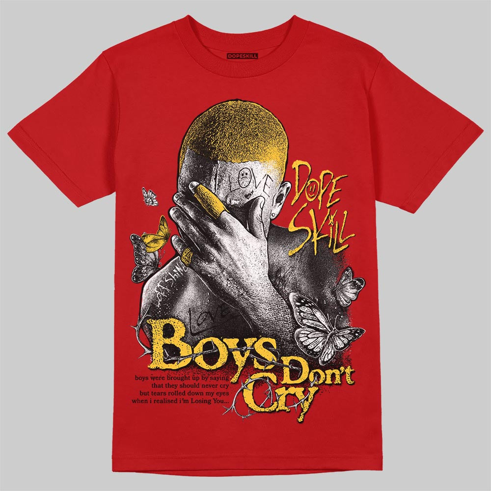 Jordan 14 Retro Ferrari (2025) DopeSkill T-Shirt Boys Don't Cry Graphic Streetwear - Red