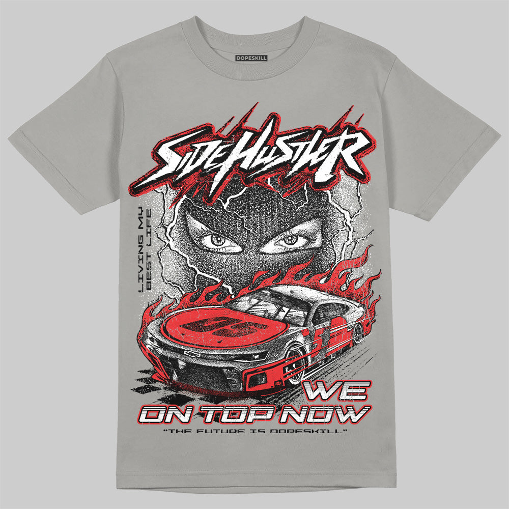 Grey Sneakers DopeSkill T-Shirt New Side Hustler Graphic Streetwear - Gravel