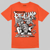Jordan 1 Retro High OG Shattered Backboard (2025) DopeSkill T-Shirt Distorted Realms Graphic Streetwear - Orange