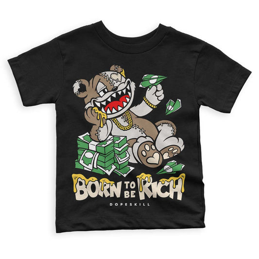 Jordan 5 SE “Sail” DopeSkill Toddler Kids T-shirt Born To Be Rich Streetwear - Black