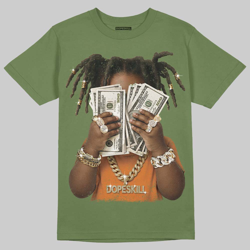 Jordan 4 Retro OG SP Undefeated (2025) DopeSkill T-Shirt Rich Youth Graphic Streetwear - Military Green