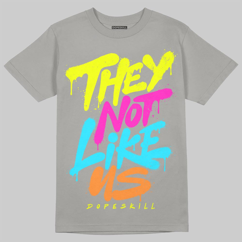 Grey Sneakers DopeSkill T-Shirt They Not Like Us Graphic Streetwear - Gravel
