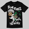 Dunk Low Panda White Black DopeSkill T-Shirt Fear Fuels The Hustle Graphic Streetwear - Black