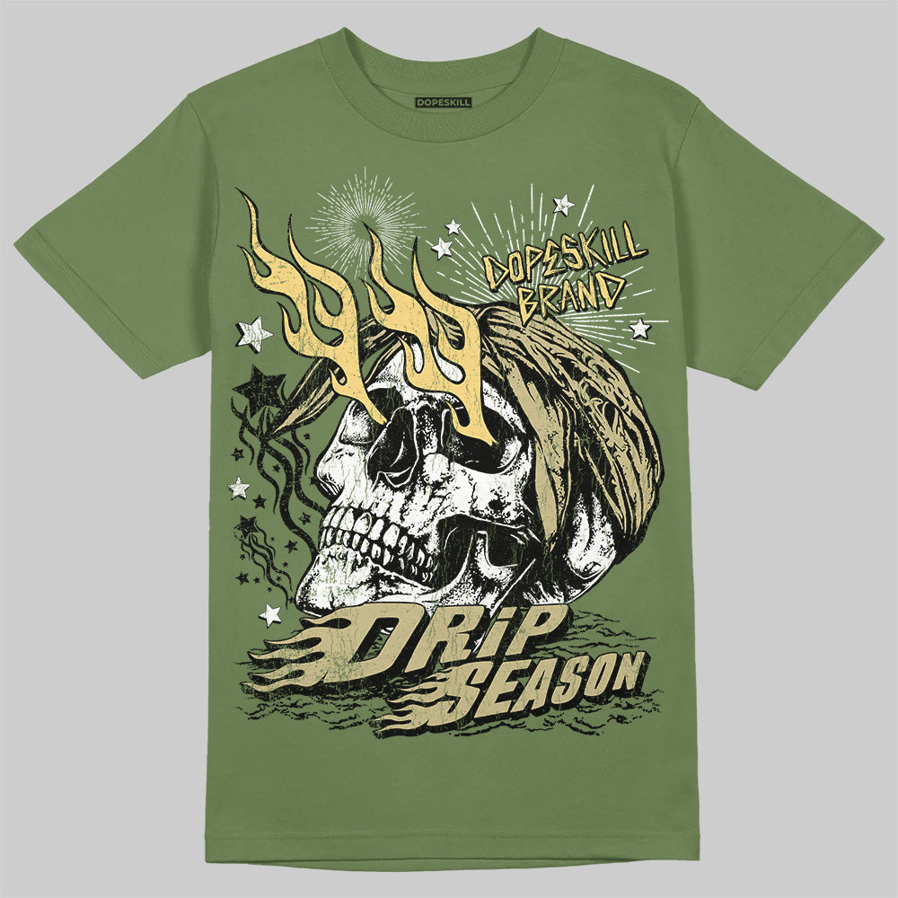 Olive Sneakers DopeSkill T-Shirt Drip Season Graphic Streetwear - Military Green