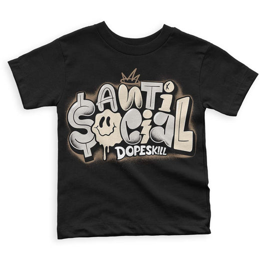 Jordan 5 SE “Sail” DopeSkill Toddler Kids T-shirt Anti Social Streetwear - Black