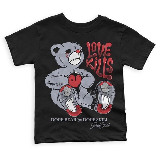 Jordan 4 “Bred Reimagined” DopeSkill Toddler Kids T-shirt Love Kills Graphic Streetwear - Black 