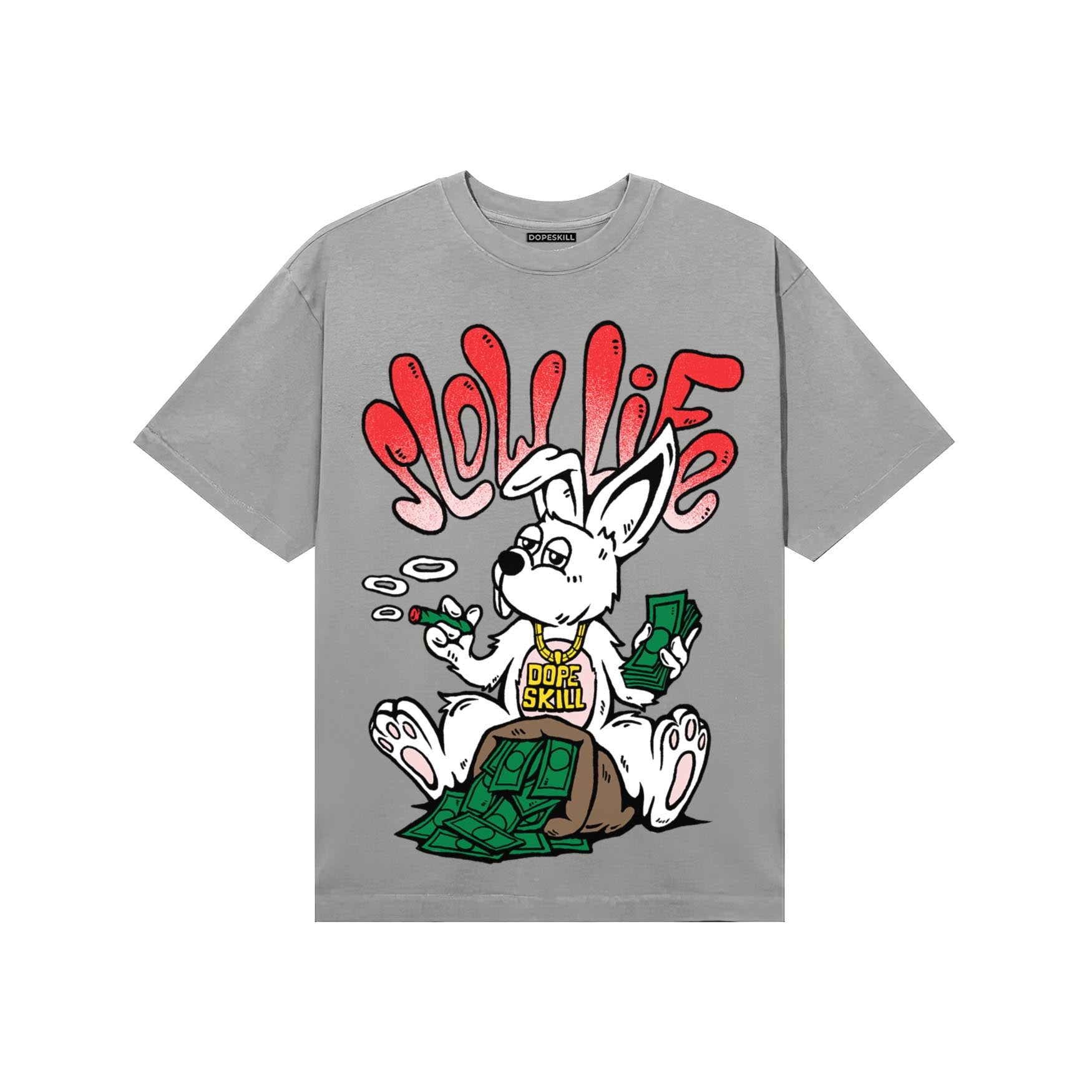 Grey Sneakers DopeSkill T-Shirt Slow Life Graphic Streetwear - gravel