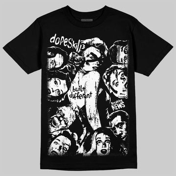 Dunk Low Panda White Black DopeSkill T-Shirt Built Different Graphic Streetwear - Black