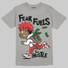 Grey Sneakers DopeSkill T-Shirt Fear Fuels The Hustle Graphic Streetwear - Gravel